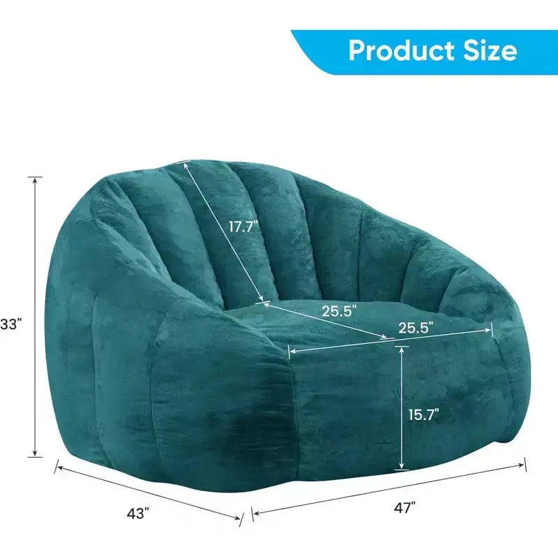 Fauteuil géant poire en fausse fourrure