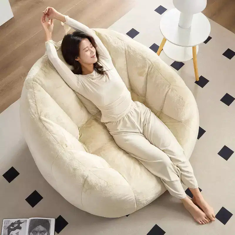 Fauteuil géant poire en fausse fourrure