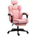 HOMCOM Executive Office Chair with Headrest, Foot Rest, High Back Desk Chair, Overstuffed Reclining PU Leather Computer Chair