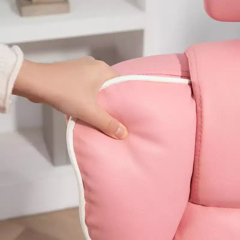 Fauteuil de bureau de direction avec repose-tête, repose-pieds, chaise de bureau à dossier haut