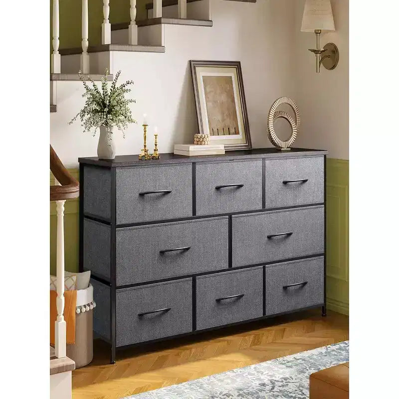 Commode à 8 tiroirs pour chambre à coucher, unité de rangement en tissu, grande commode de rangement