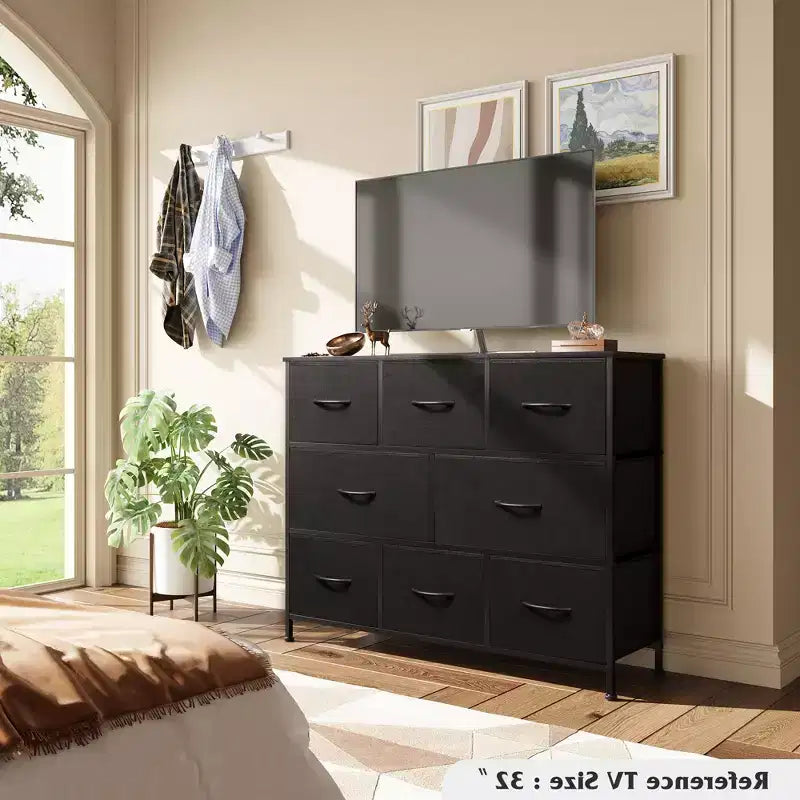 8 Drawer Dresser for Bedroom, Fabric Storage Unit, Large Drawer Chest for Entryway & Living Room
