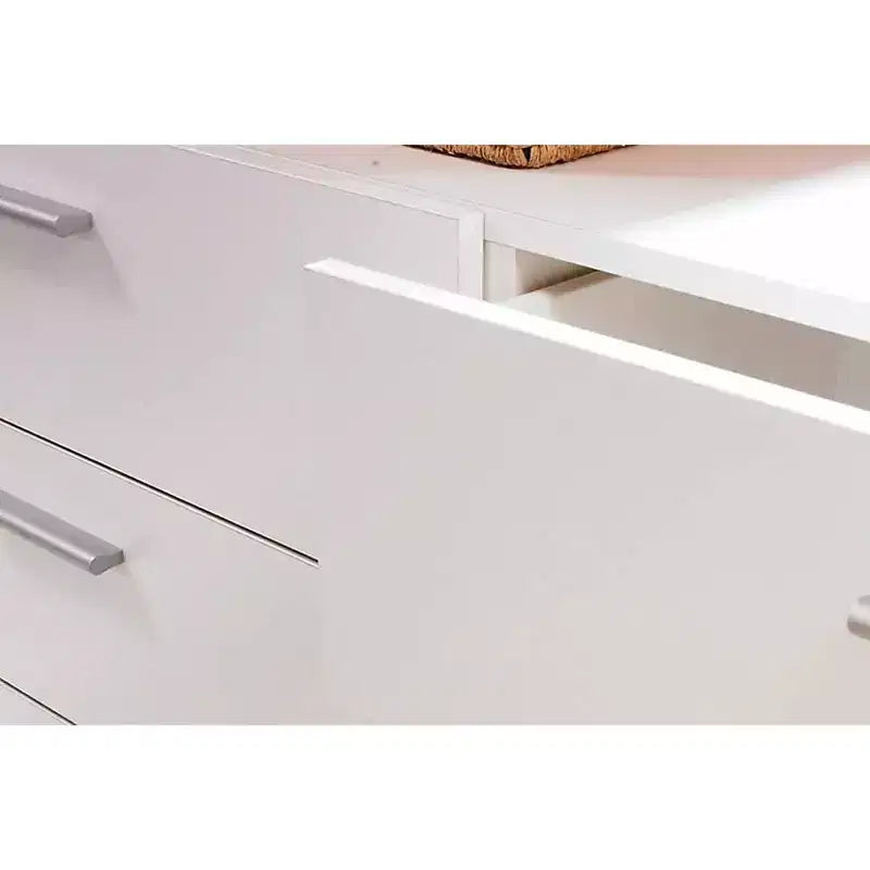 Commode double à 8 tiroirs Blanc contemporain