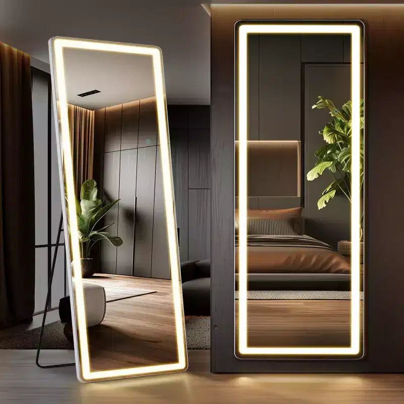 Tall LED Bathroom Mirror 71x26 Inch, Anti-Fog Wall Mirror with Bluetooth Speaker, White