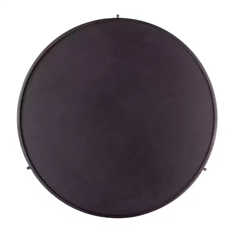 Table basse ronde de style ferme noire