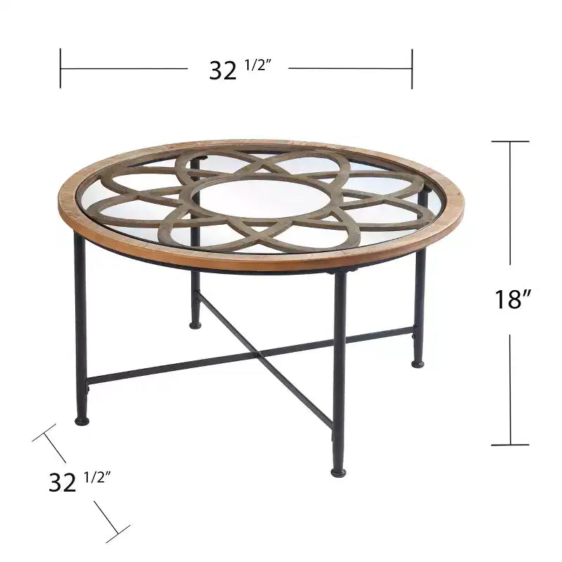 Table basse à plateau en verre noir