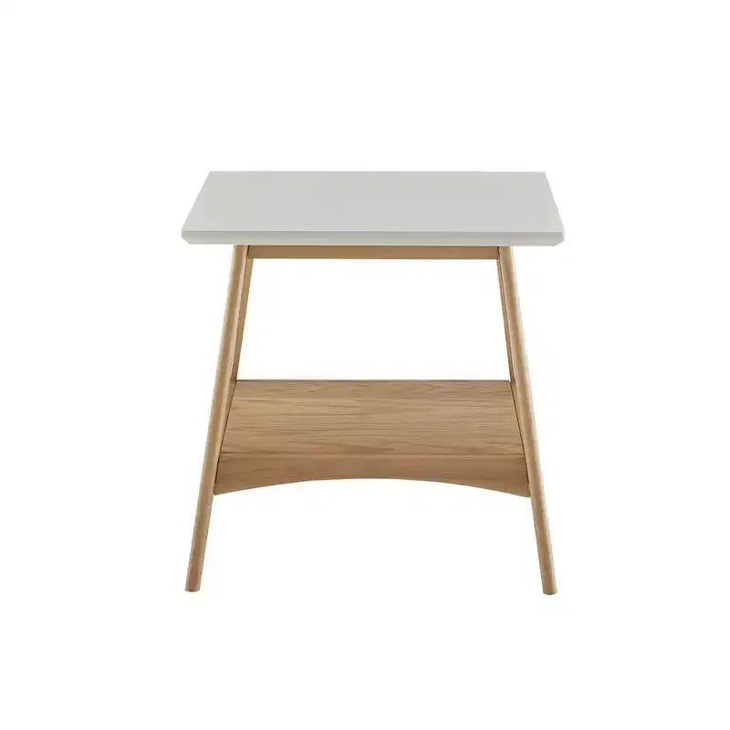 Table d'appoint carrée avec étagère