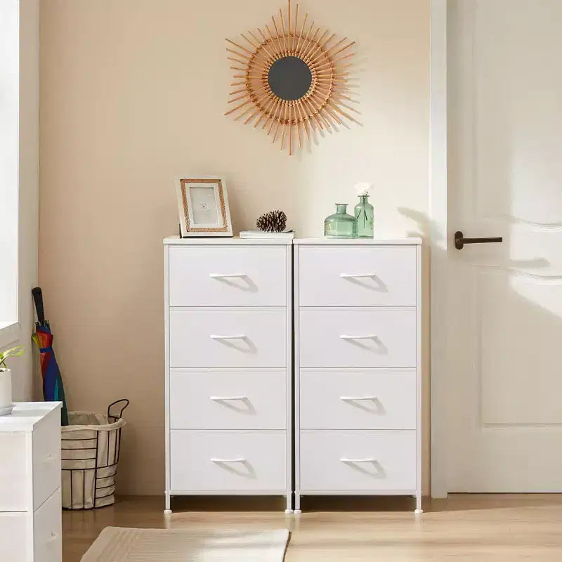 Commode à tiroirs avec cadre en métal et plateau en bois