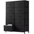 MAYEERTY Dresser Chest of Drawers with Metal Frame and Wood Top