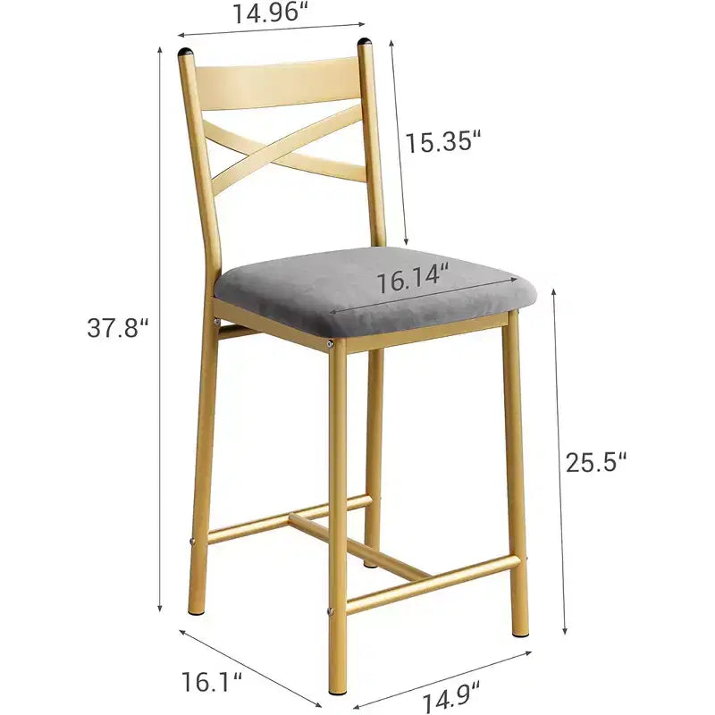 Tabourets de bar, chaises de bar, tabourets de bar de comptoir avec dossier, chaises d'îlot rembourrées à grand siège