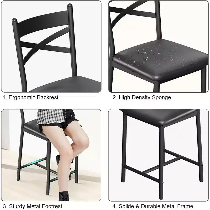 Tabourets de bar, chaises de bar, tabourets de bar de comptoir avec dossier, chaises d'îlot rembourrées à grand siège