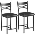 Bar Stools, Bar Chairs, Counter Bar Stools with Back, Large Seat Upholstered Island Chairs