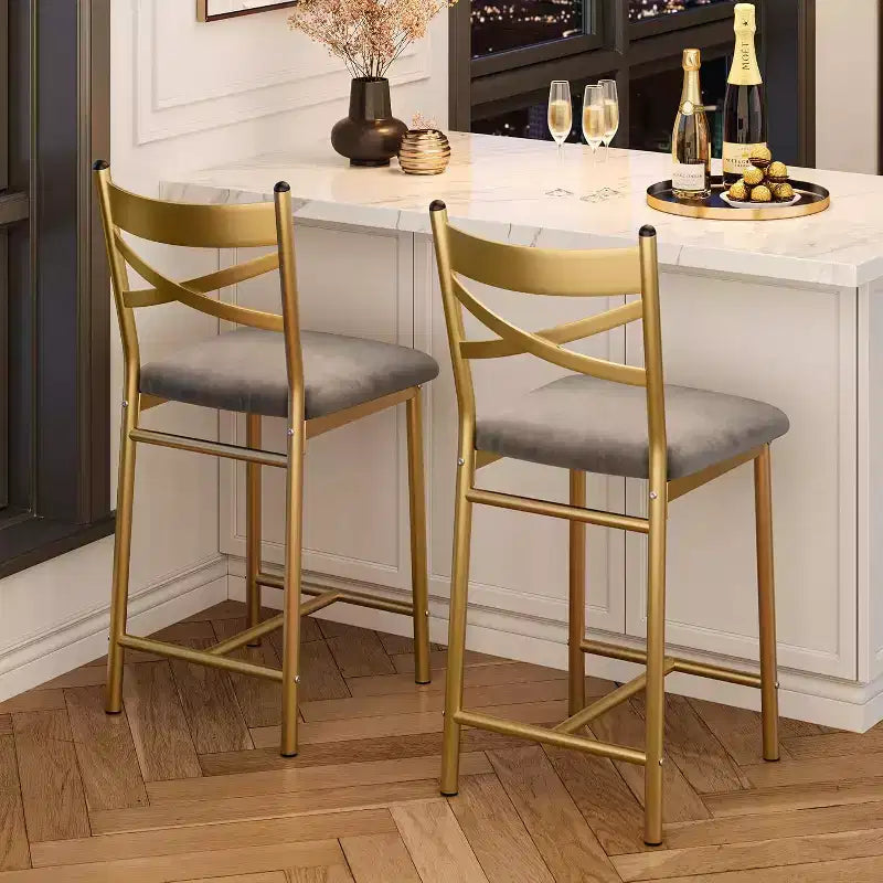 Tabourets de bar, chaises de bar, tabourets de bar de comptoir avec dossier, chaises d'îlot rembourrées à grand siège