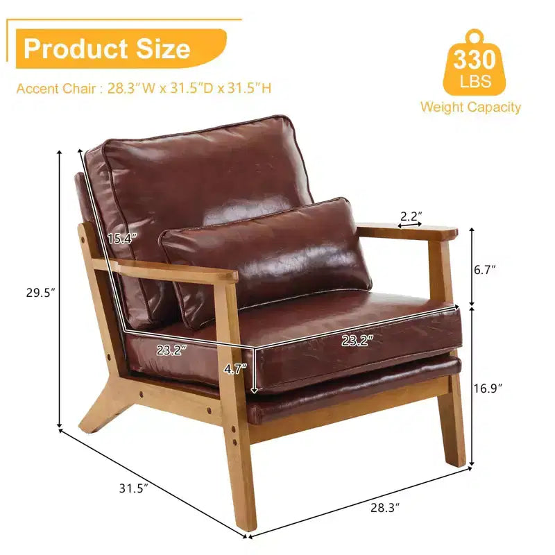 Fauteuil de salon individuel rembourré