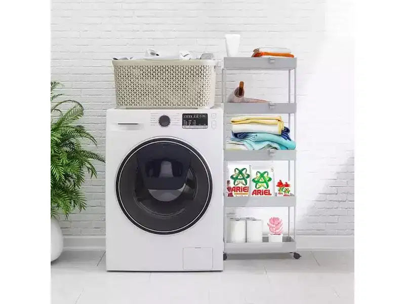Chariot de rangement roulant mince à 5 niveaux, organiseur mobile multifonctionnel pour salle de bain