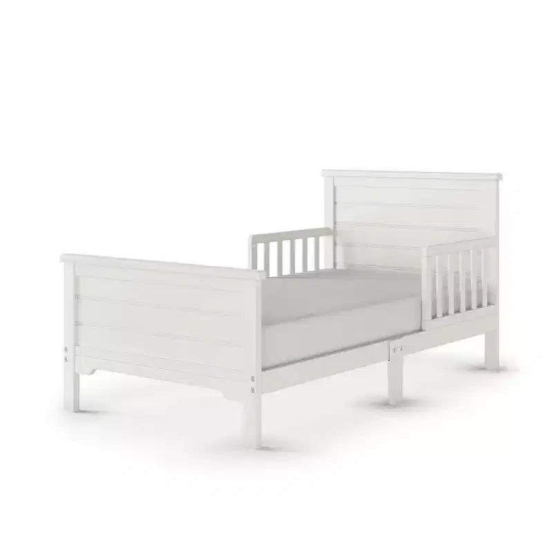 Child Craft Woodland Flat Top Toddler Bed for Kids with Guard Rails, Low to Ground Design, Made of Pinewood, Clean Lines Match Any Dcor