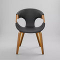 Art Leon Faux Leather and Bentwood Dining Chair