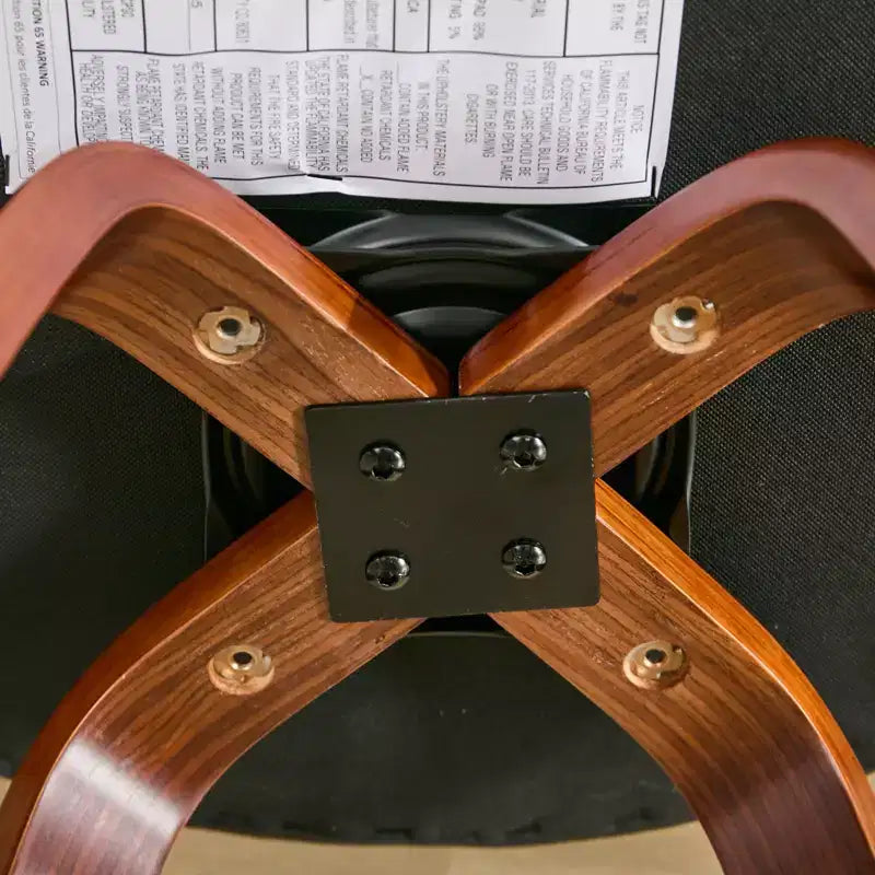Tabouret de bar pivotant moderne en bois, rembourré en similicuir 24,8