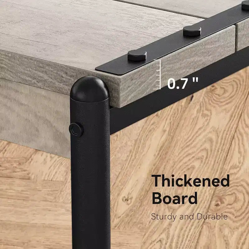 Table d'appoint pivotante à 360° avec station de charge et 3 niveaux de rangement