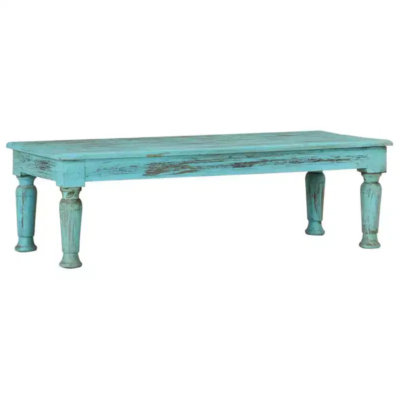 vidaXL Coffee Table Multicolor Solid reclaimed wood 43.3 x 19.7 x 13.4 in