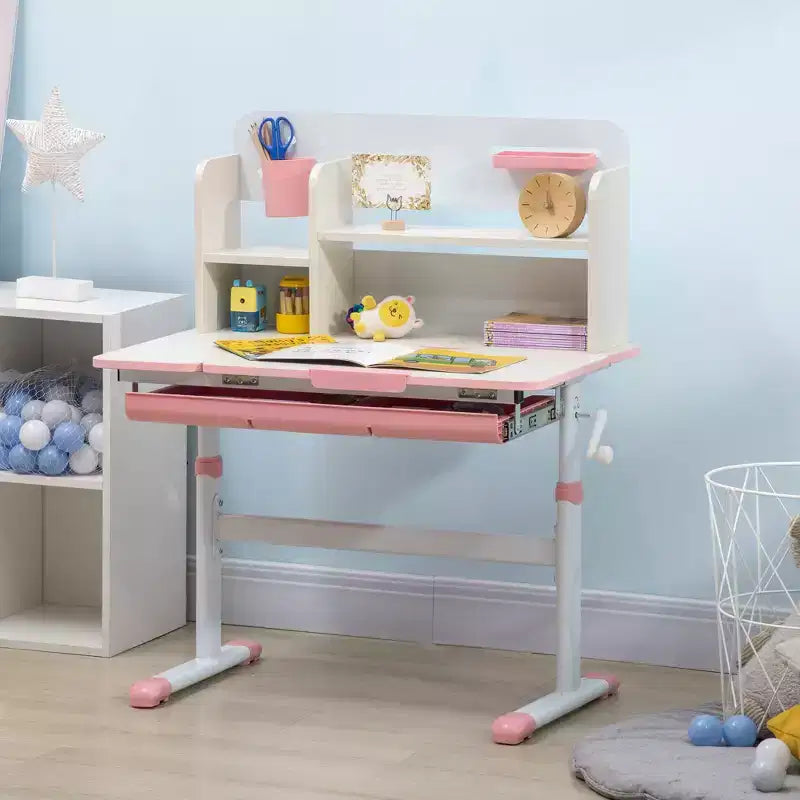 Pupitre d'étude en bois pour enfants, réglable en hauteur, avec plateau inclinable
