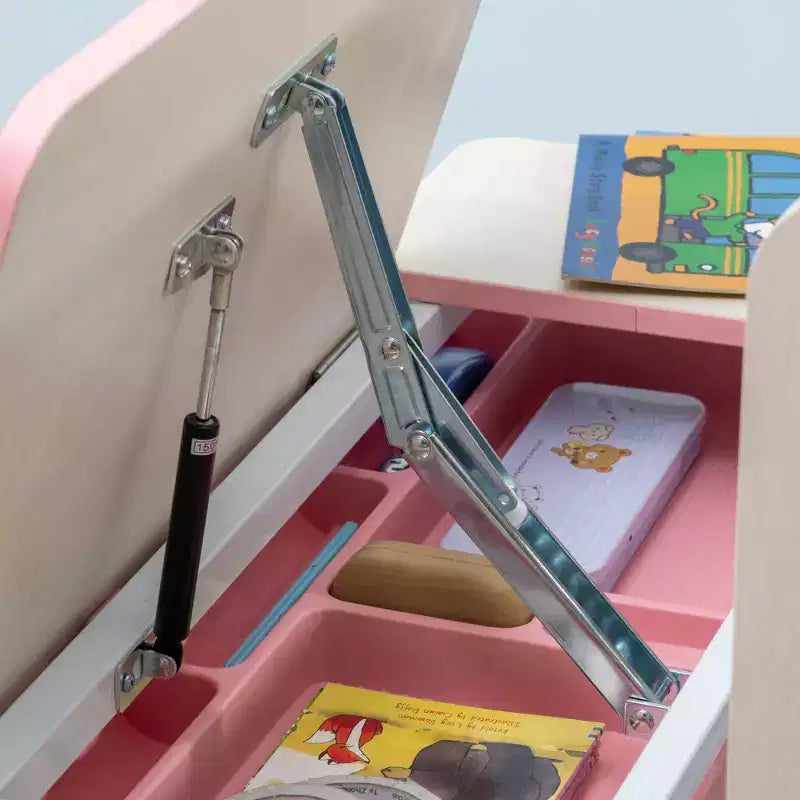 Pupitre d'étude en bois pour enfants, réglable en hauteur, avec plateau inclinable