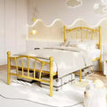 Twin Size Metal Bed Frame, Twin Bed Frames for Girls, Twin Platform Bed with Heart-Shaped Design Headboard&Footboard, No Box Spring Needed