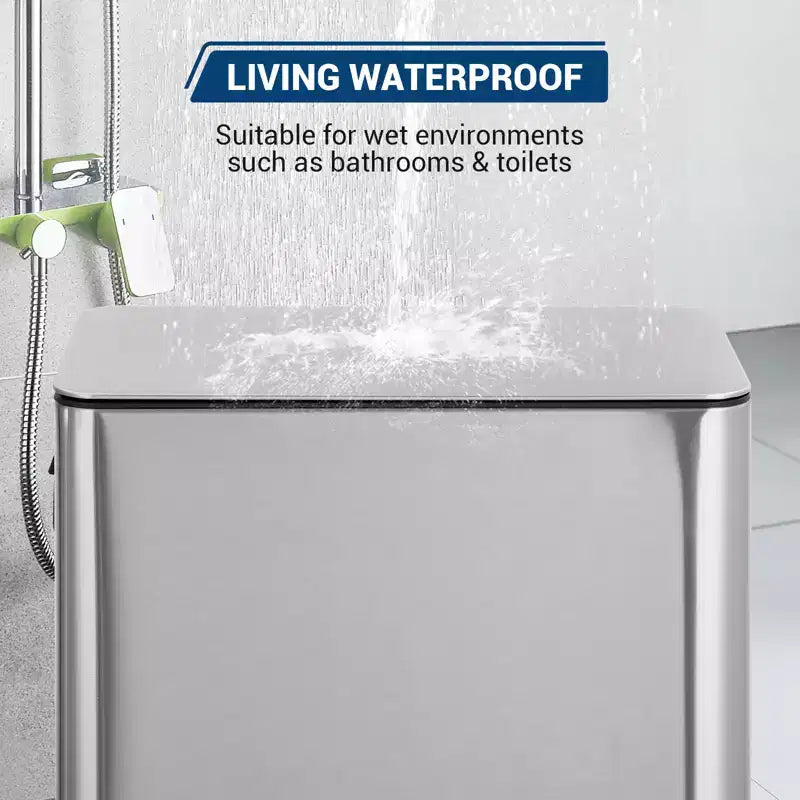 Poubelle à pédale fine à fermeture douce 15 litres (4 gallons) en acier inoxydable pour l'intérieur