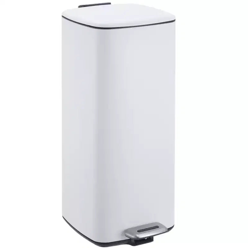 Poubelle à pédale de 30 L, en acier inoxydable avec fermeture douce