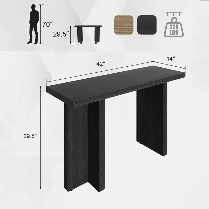 Console étroite en bois moderne pour entrée et salon