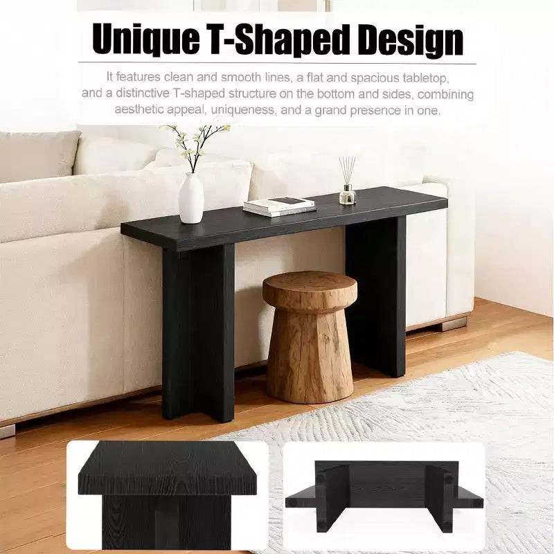 Console étroite en bois moderne pour entrée et salon