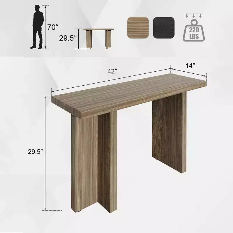 Console étroite en bois moderne pour entrée et salon