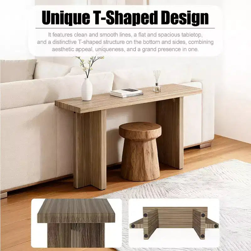 Console étroite en bois moderne pour entrée et salon