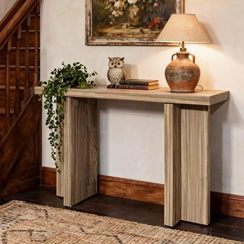 Console étroite en bois moderne pour entrée et salon