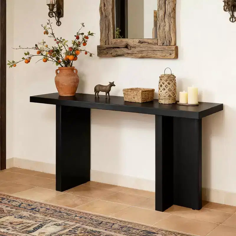 Console étroite en bois moderne pour entrée et salon