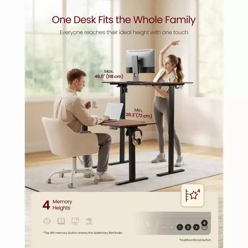 Bureau électrique assis-debout, Bureau à hauteur réglable