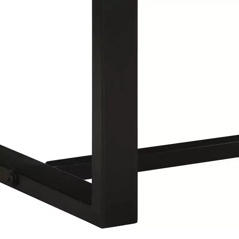 Banc en bois naturel massif brut de manguier, fer