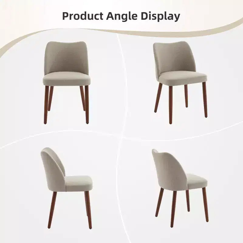Chaises de salle à manger capitonnées modernes, chaises de cuisine en lin tapissées avec coussins épais