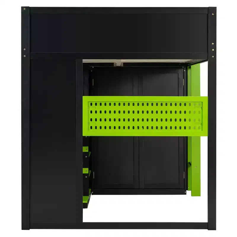 Lit mezzanine de jeu en bois pleine grandeur avec bureau, lit mezzanine pleine grandeur avec étagères de rangement multiples