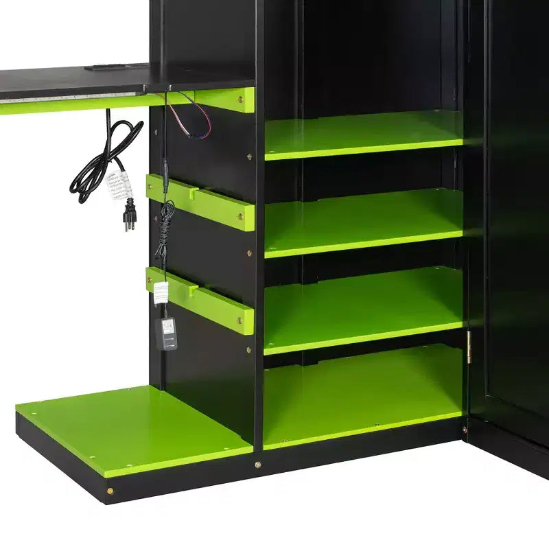 Lit mezzanine de jeu en bois pleine grandeur avec bureau, lit mezzanine pleine grandeur avec étagères de rangement multiples