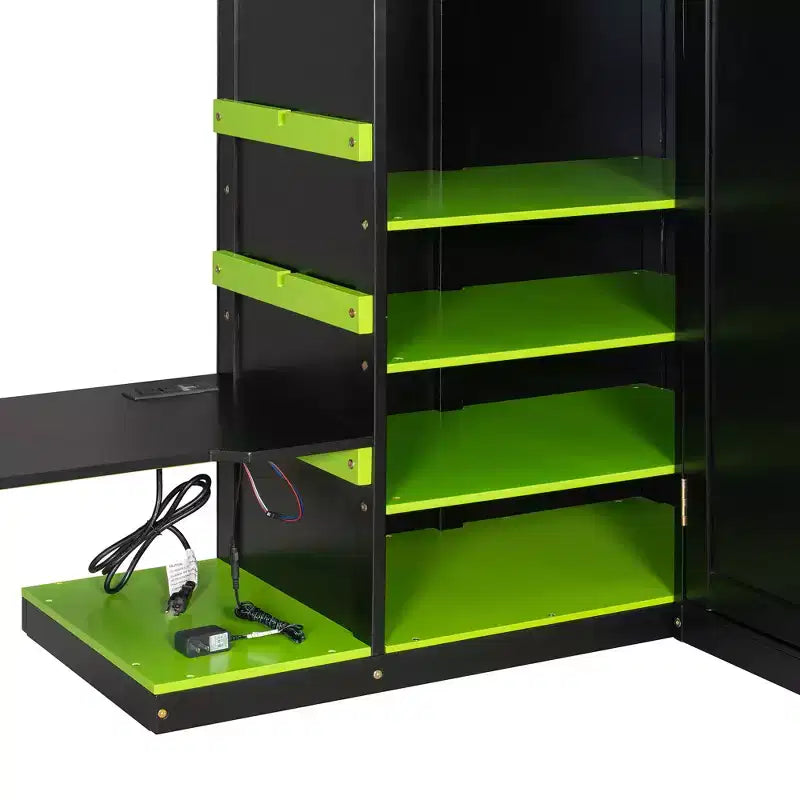 Lit mezzanine de jeu en bois pleine grandeur avec bureau, lit mezzanine pleine grandeur avec étagères de rangement multiples