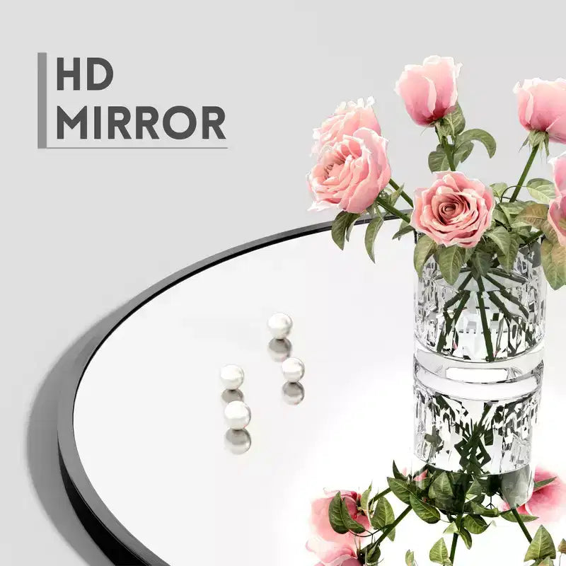 Miroir pleine longueur arqué à cadre métallique, miroir sur pied, miroir de coiffeuse.