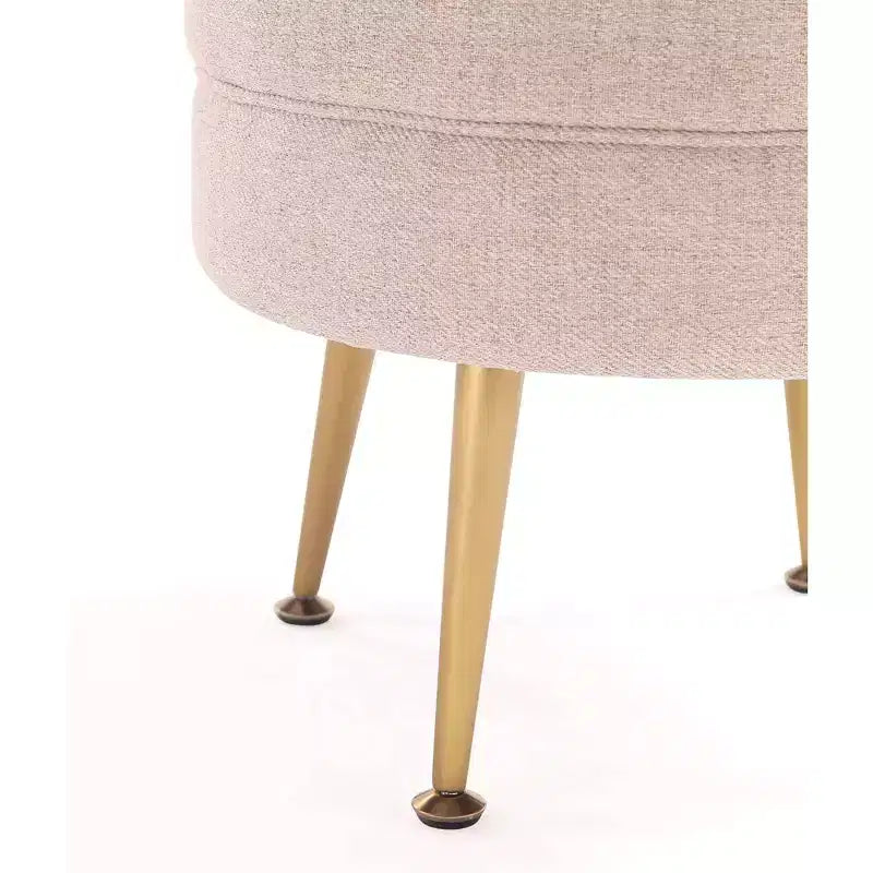 Pouf rembourré en tissu de polyester mélangé