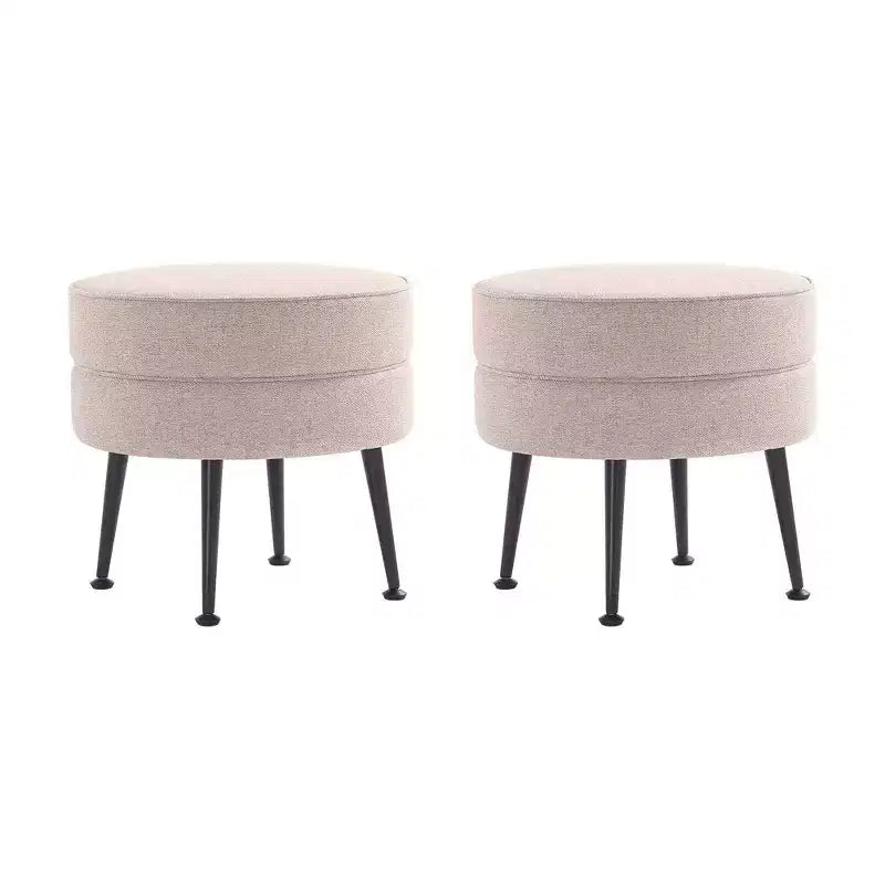 Pouf rembourré en tissu de polyester mélangé