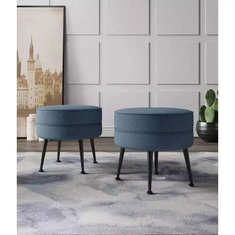 Pouf rembourré en tissu de polyester mélangé
